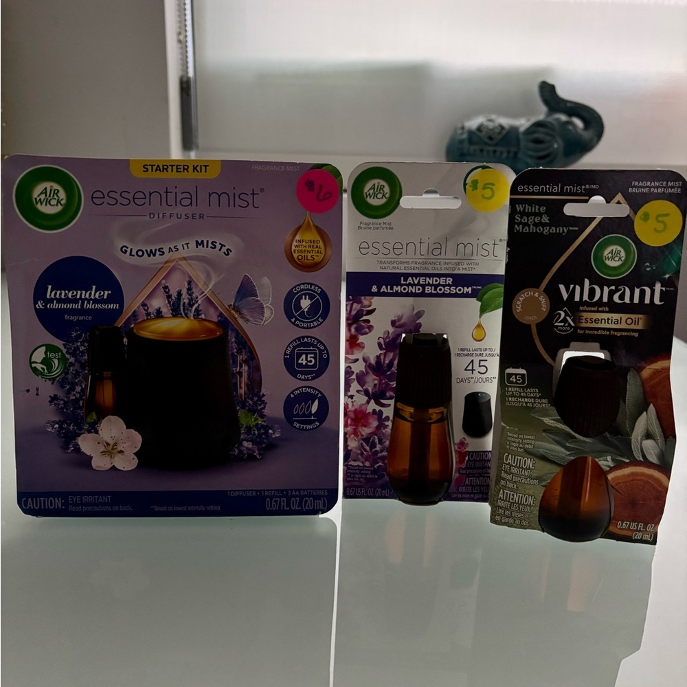 Air Wick Essential Mist Diffuser Starter Kit and Refills